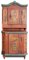 Red Painted Tyrolean Credenza, Image 1