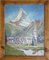 The Matterhorn and Zermatt, 1938, Oil on Cardboard, Framed, Imagen 1