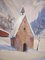Chiesa alpina a Einödsbach, anni '20, olio su tavola, Immagine 3