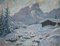 Kusche Alfred, Winter in Tyrol, 1920s, Huile sur Carton, Encadré 1