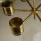 Mid-Century Swedish 6 Candle Arms Brass Chandelier by Hans-Agne Jakobsson for Hans-Agne Jakobsson Ab Markaryd, 1960s 4