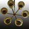 Mid-Century Swedish 6 Candle Arms Brass Chandelier by Hans-Agne Jakobsson for Hans-Agne Jakobsson Ab Markaryd, 1960s 2