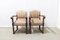 Mid-Century Chestnut Armchairs, Spain, Set of 2 1