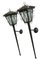 French Outdoor Wall Lanterns in Iron & Glass, Set of 2 1