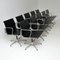 Sedie girevoli EA 108 in pelle di Charles & Ray Eames, set di 10, Immagine 3