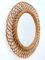 Mid-Century Modern Round Rattan & Bamboo Wall Mirror, Italy, 1960s, Image 3