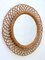 Mid-Century Modern Round Rattan & Bamboo Wall Mirror, Italy, 1960s, Image 2