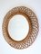 Mid-Century Modern Round Rattan & Bamboo Wall Mirror, Italy, 1960s 5