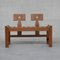 Mid-Century French Oak Guillerme et Chambron Lounge Chairs, Set of 2 5