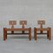Mid-Century French Oak Guillerme et Chambron Lounge Chairs, Set of 2 1