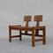 Mid-Century French Oak Guillerme et Chambron Lounge Chairs, Set of 2 6