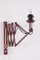 Lámpara de pared Harmonica vintage de teca, años 60, Imagen 1