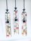 Colored Glass Pendant Lamps from Poliarte, Italy, 1950s, Set of 3 7