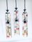 Colored Glass Pendant Lamps from Poliarte, Italy, 1950s, Set of 3, Image 7