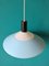 Light Blue, Black and White Pendant Lamp by Louis Poulsen. Denmark, 1960s 3