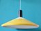 Yellow, Black and White Pendant Lamp by Louis Poulsen, Denmark, 1960s, Image 3