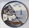Large Ceramic Plate Depicting Boats in Harbor 1