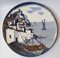 Large Ceramic Plate Depicting Boats in Harbor, Image 1