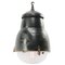 Grande Lampe à Suspension Ronde Vintage en Métal Vert Foncé de Philips 1