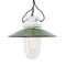 Vintage Industrial Green Enamel Porcelain Clear Glass Pendant Lights 3