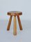 Pine Les Arcs Stool by Charlotte Perriand, 1960s 1