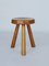 Pine Les Arcs Stool by Charlotte Perriand, 1960s 1