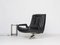 Mid-Century Leather Swivel Lounge Chair, Image 6