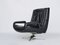 Mid-Century Leather Swivel Lounge Chair, Image 5