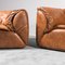 Vintage Leather Sofa and Armchairs, 1970s, Set of 3 7