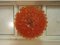 Mid-Century Orange Murano Art Glass Chandelier, 1970s, Image 3