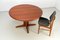 Danish Modern Round Dining Table in Teak with 2 Insert Plates from Spøttrup, 1960s, Image 5