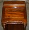 Brown Hardwood Davenport Desk with Carved Legs & Pigeon Drawers 12