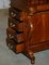 Brown Hardwood Davenport Desk with Carved Legs & Pigeon Drawers 6