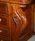 Brown Hardwood Davenport Desk with Carved Legs & Pigeon Drawers 9