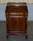 Brown Hardwood Davenport Desk with Carved Legs & Pigeon Drawers 7