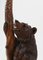 Antique Fruitwood Black Forest Standing Bear Hall Tree and Umbrella Stand, 1890s 11