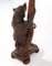 Antique Fruitwood Black Forest Standing Bear Hall Tree and Umbrella Stand, 1890s 8
