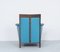 Blue Leather Galaxy Armchairs by Umberto Asnago for Giorgetti, 1990s, Set of 3, Image 17