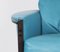 Blue Leather Galaxy Armchairs by Umberto Asnago for Giorgetti, 1990s, Set of 3 20