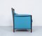 Blue Leather Galaxy Armchairs by Umberto Asnago for Giorgetti, 1990s, Set of 3 16