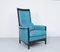 Blue Leather Galaxy Armchairs by Umberto Asnago for Giorgetti, 1990s, Set of 3 8