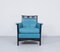 Blue Leather Galaxy Armchairs by Umberto Asnago for Giorgetti, 1990s, Set of 3 14