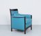 Blue Leather Galaxy Armchairs by Umberto Asnago for Giorgetti, 1990s, Set of 3 15