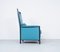 Blue Leather Galaxy Armchairs by Umberto Asnago for Giorgetti, 1990s, Set of 3, Image 9