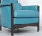 Blue Leather Galaxy Armchairs by Umberto Asnago for Giorgetti, 1990s, Set of 3, Image 19