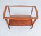 Vintage Wooden Serving Trolley with Glass, 1950s 6