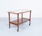 Vintage Wooden Serving Trolley with Glass, 1950s, Image 1