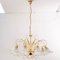 Vintage Italian Polished Gold Plated Brass Murano Glass and Swarovski Crystal Chandelier, 1960s, Image 2