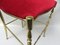 Brass and Red Velvet Chiavari Chair, Italy, 1960s, Image 17