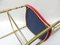 Brass and Red Velvet Chiavari Chair, Italy, 1960s 25